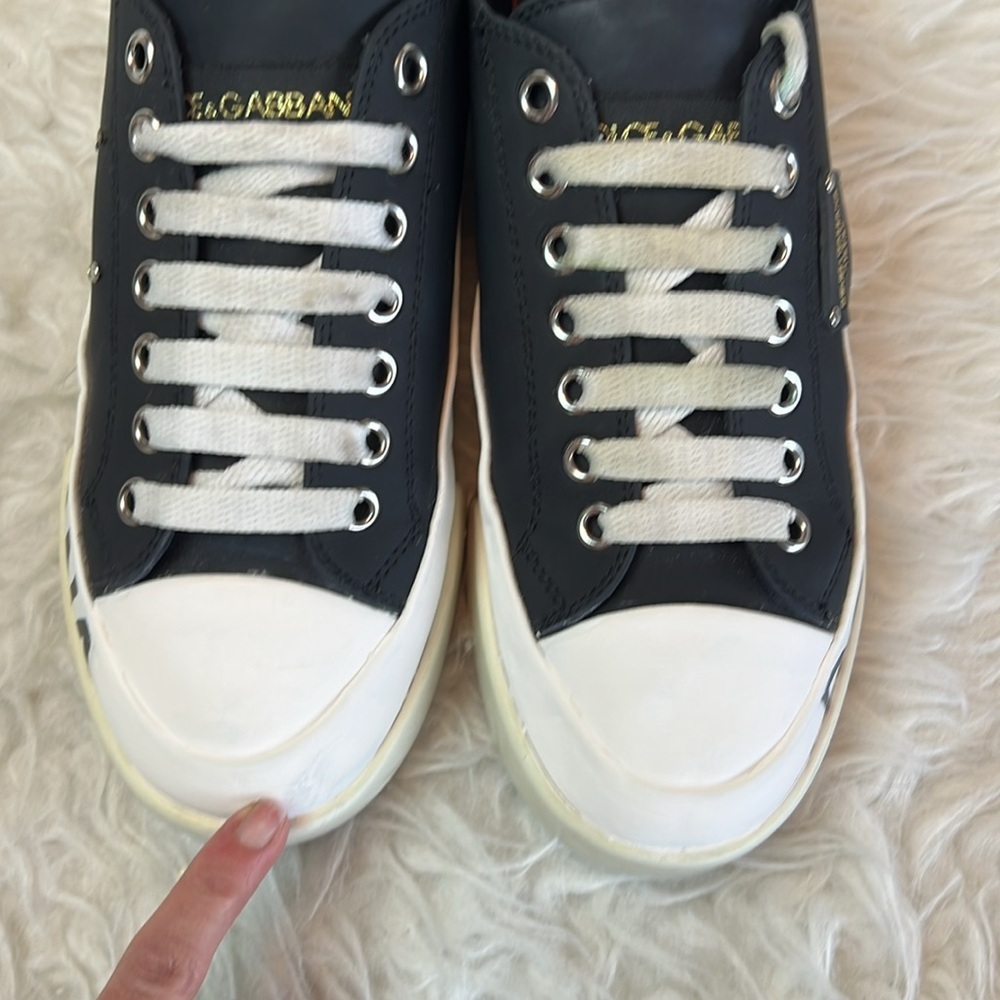 Dolce & Gabbana Women’s Portofino Logo Print Sneakers Size 6.5-7.5 US - Picture 12 of 17
